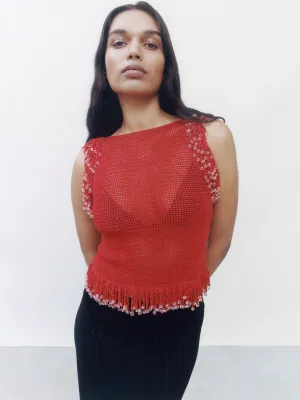 08 Fringe Top | Red