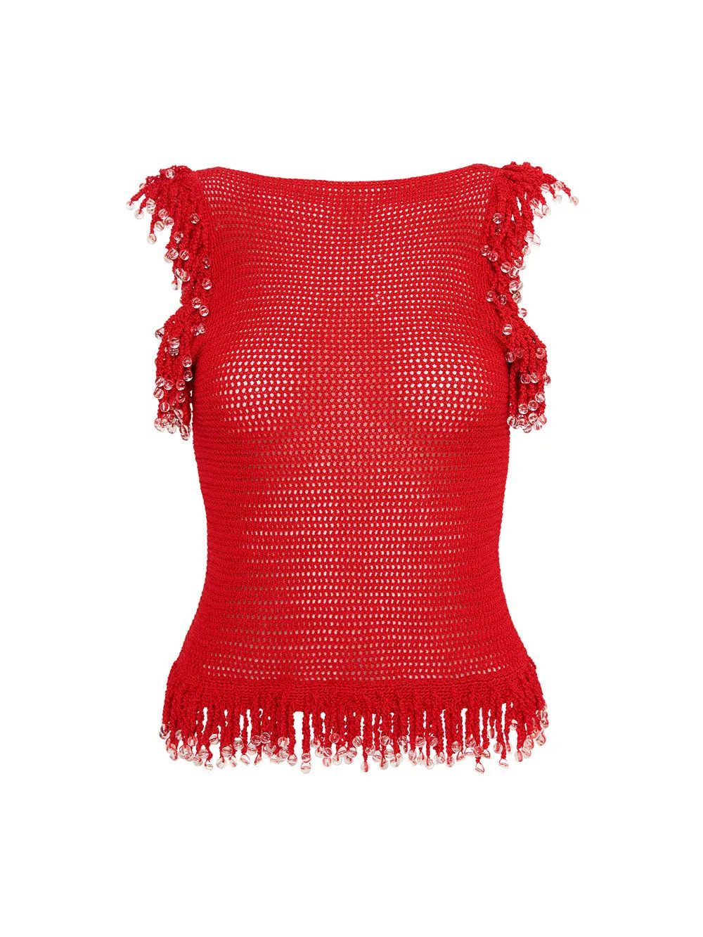 08 Fringe Top | Red