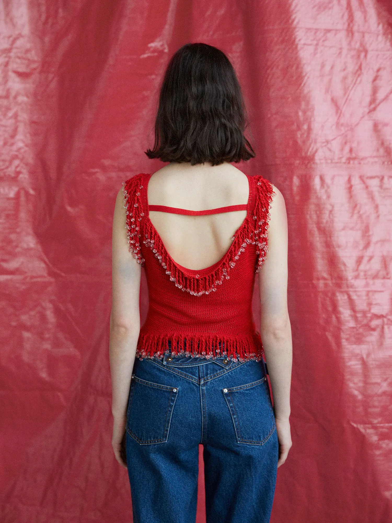 08 Fringe Top | Red