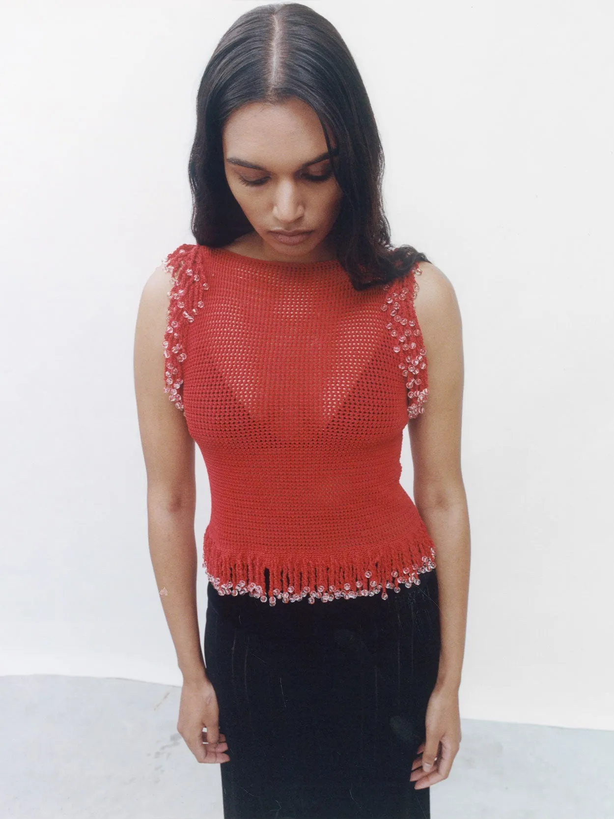 08 Fringe Top | Red