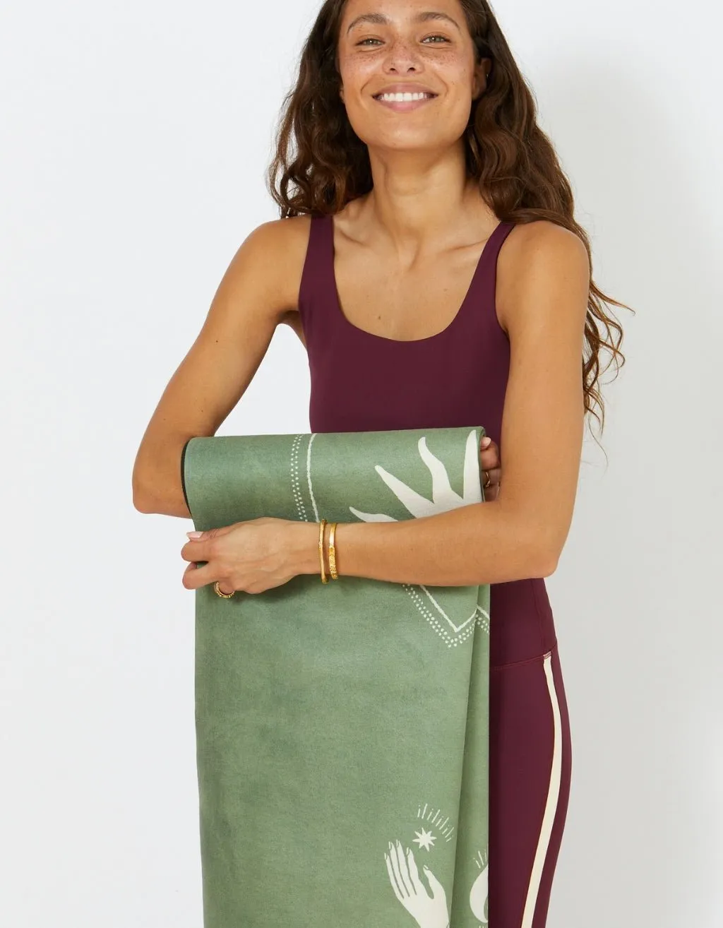 1 mm Travel Yoga Mat   Block Pack - Sage