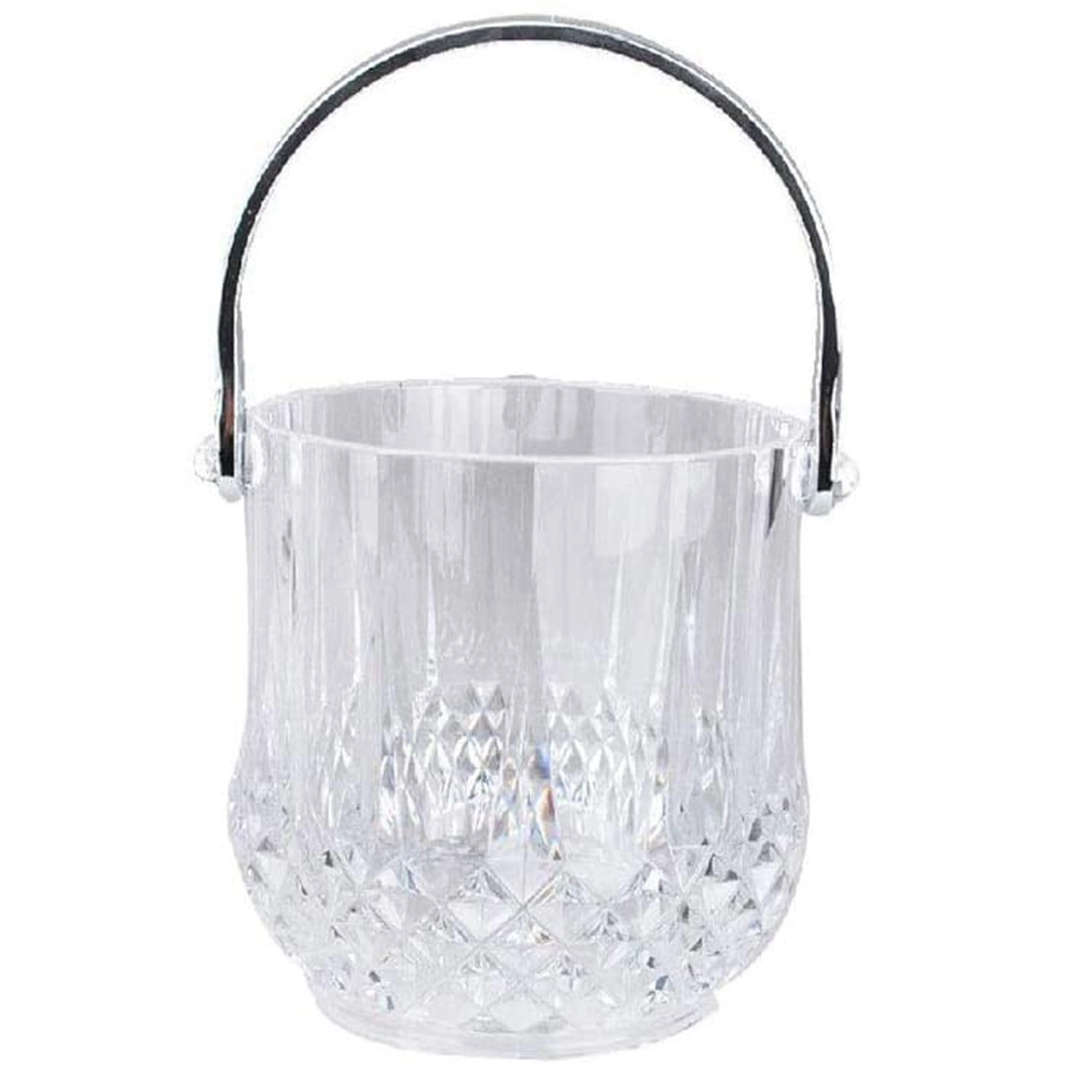 2 Ice Bucket Server Clear Crystal Bowl Cooler Plastic Wine Chiller BPA Free 40oz