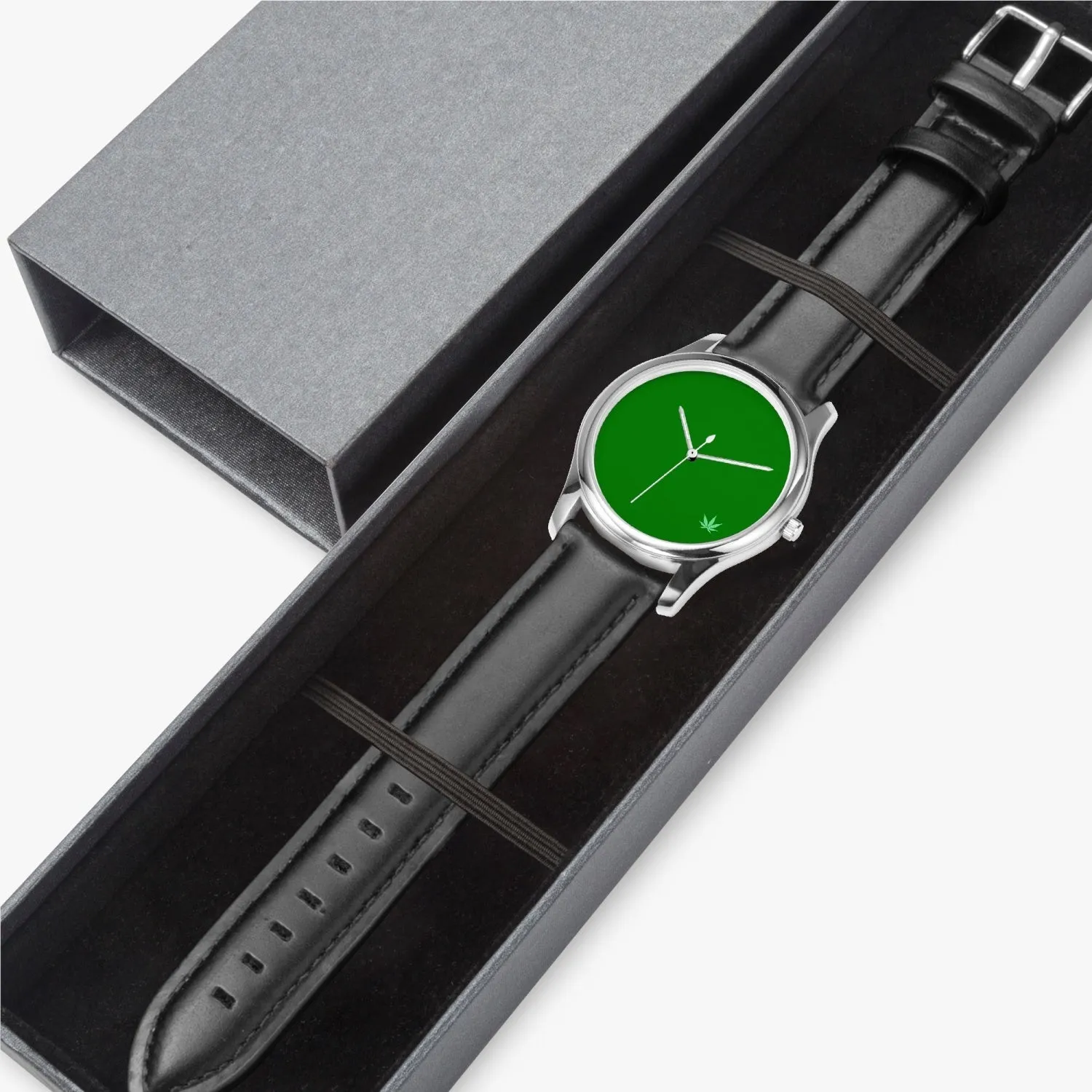 420 Code Green leaf Quartz Watch