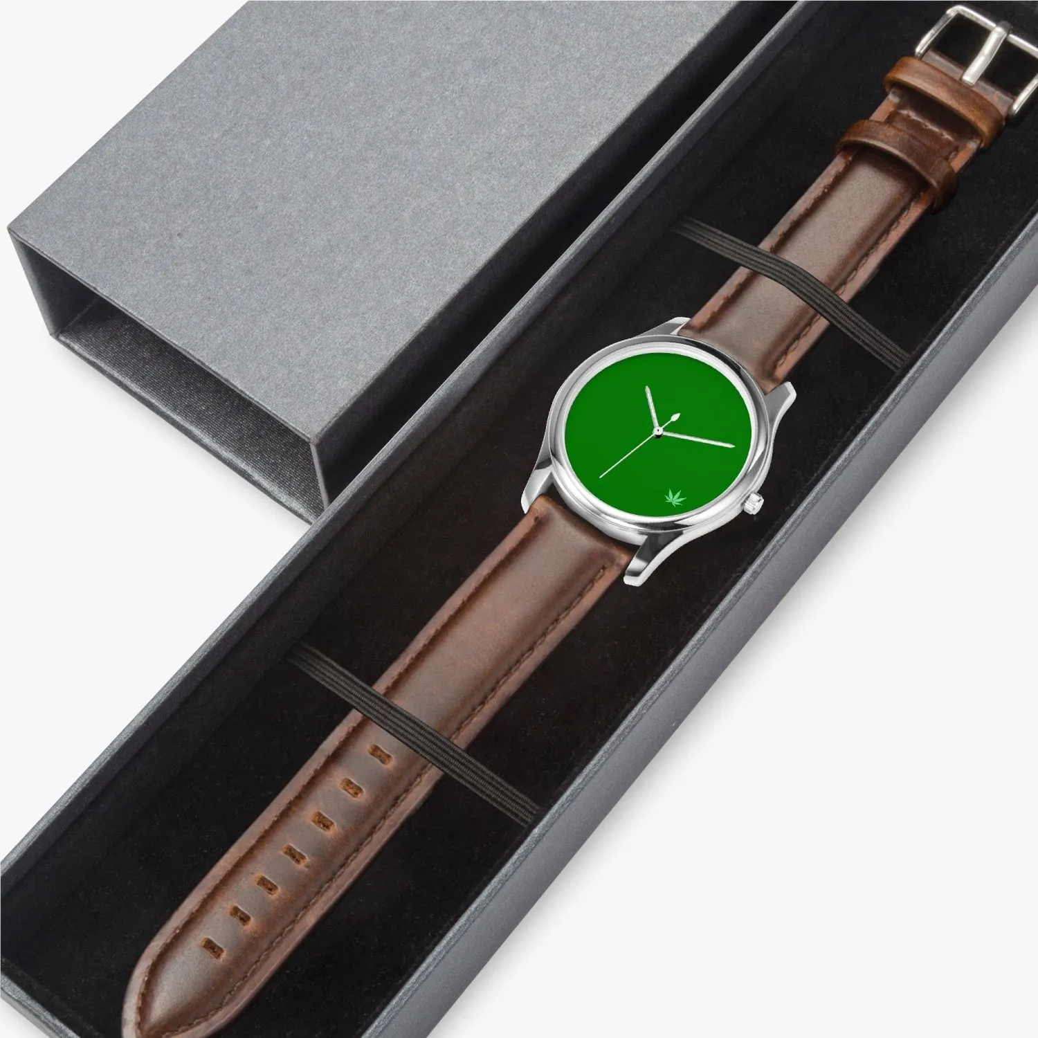 420 Code Green leaf Quartz Watch