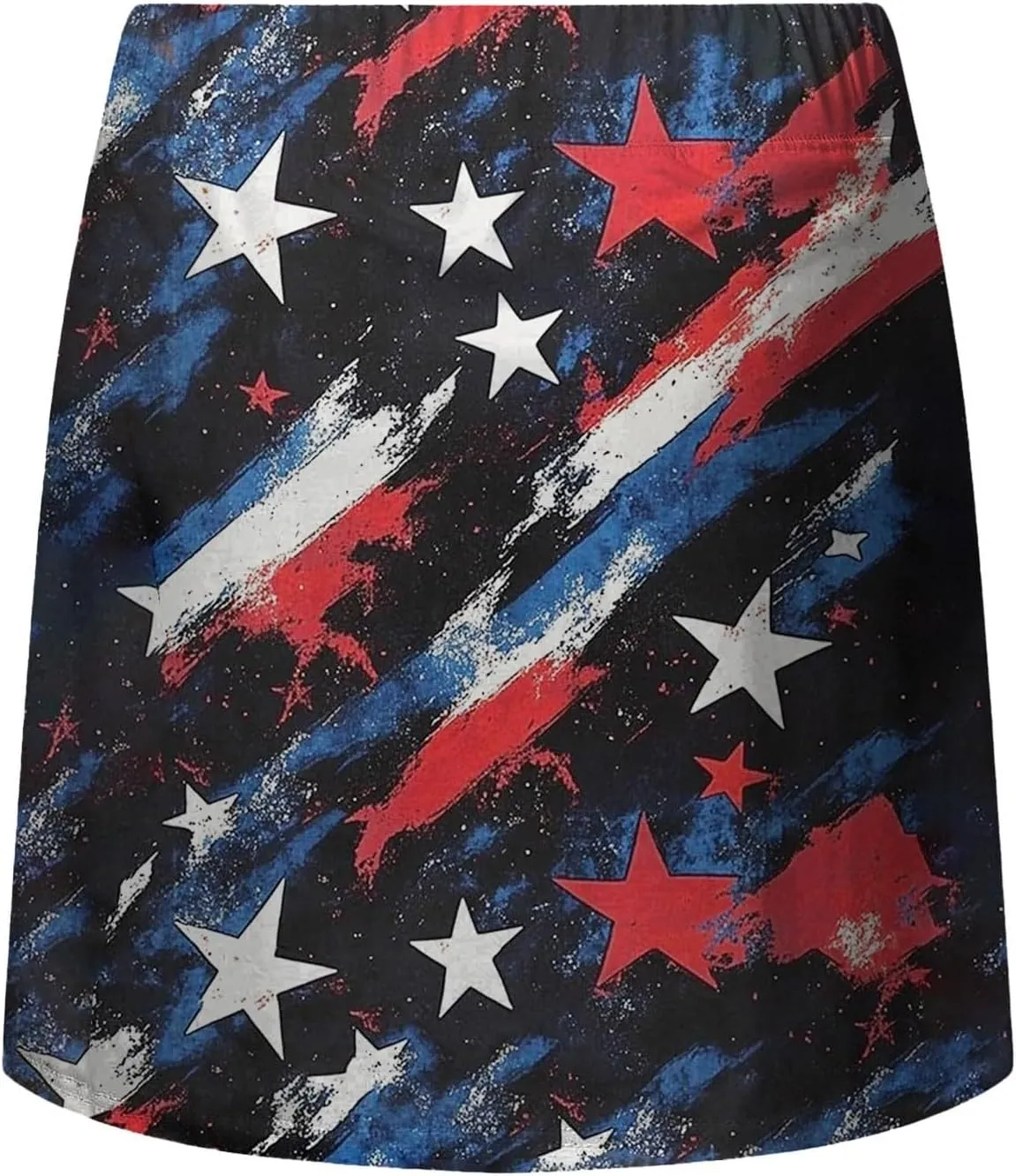 4th of July Skorts Patriotic Skirts for Women American Flag Tennis Skirts with Shorts High Waisted Summer Athletic Skort
