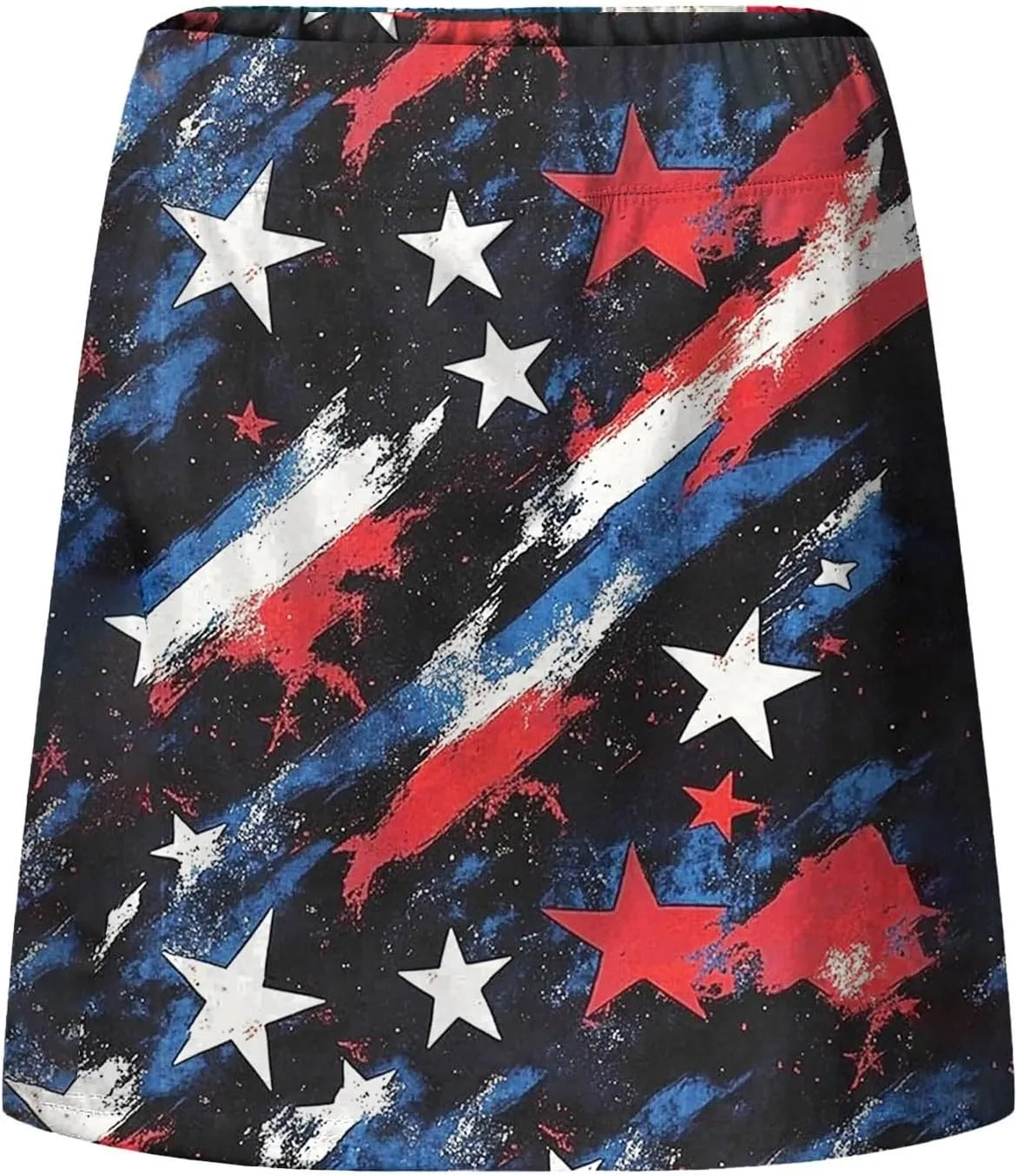 4th of July Skorts Patriotic Skirts for Women American Flag Tennis Skirts with Shorts High Waisted Summer Athletic Skort