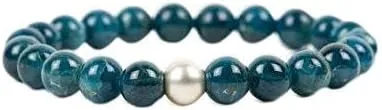 AAA   Rare Quality Blue Apatite Bracelet, Natural Dark Blue Beads, Handmade Gemstone Jewelry, Gemstone Bracelet, Handmade Jewelry, Gemstone Jewelry 8mm Code- WAR1226