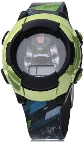 Accutime Disney Toy Story Lightyear Kids Digital Watch - LED Flashing Lights, LCD Watch Watch Display, Kids, Boys Watch, Plastic Watch in Black (Model: LTY4040AZ)