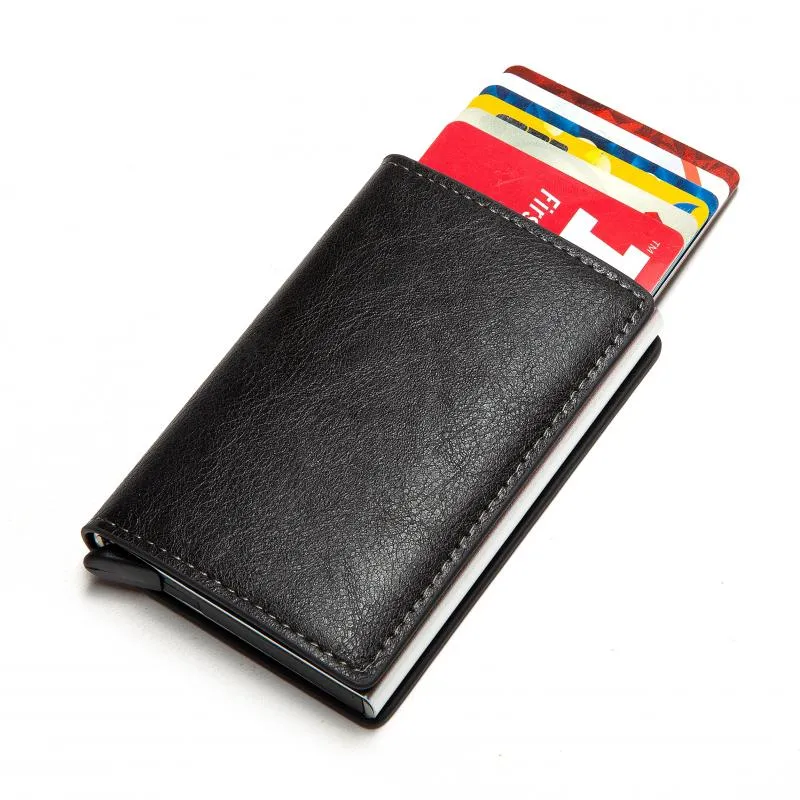 Aluminum Metal Credit Business Mini Card Wallet 2020 Dropshipping Man Women Smart Wallet Business Card Holder Rfid Wallet