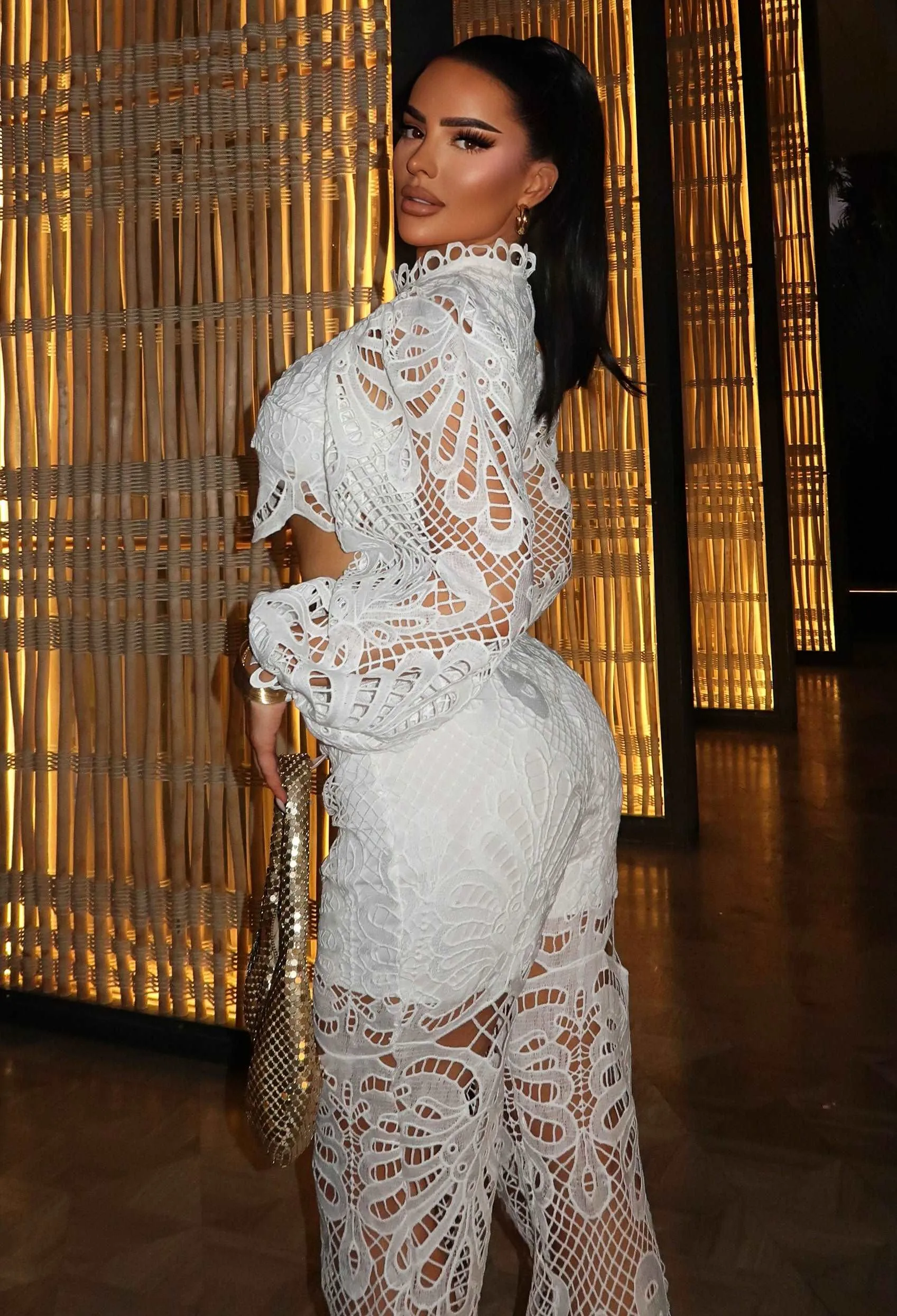 Always Romantic White Crochet Lace Trouser Co-Ord Set