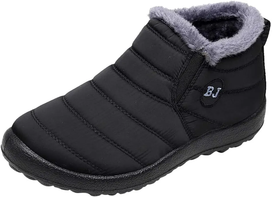 Black Snow Boots for Women Waterproof Women's Composite Toe Waterproof Work Boots Woman Winter Boots Wide Outdoor Boots Women 9.5 Womens Winter Ankle Boot