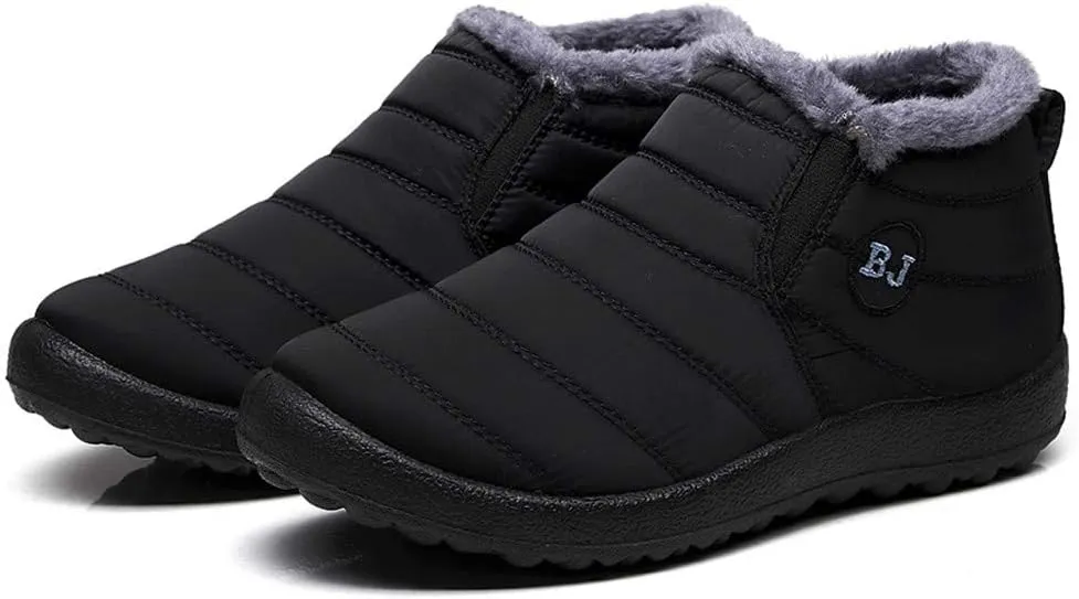 Black Snow Boots for Women Waterproof Women's Composite Toe Waterproof Work Boots Woman Winter Boots Wide Outdoor Boots Women 9.5 Womens Winter Ankle Boot