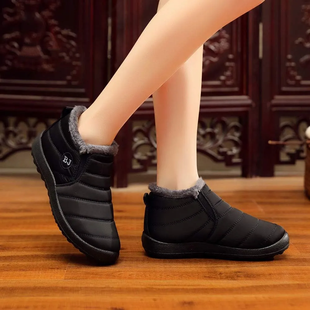 Black Snow Boots for Women Waterproof Women's Composite Toe Waterproof Work Boots Woman Winter Boots Wide Outdoor Boots Women 9.5 Womens Winter Ankle Boot