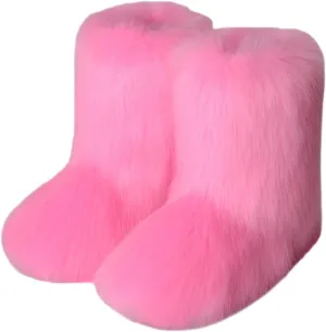 Boots Winter Snow Women's Wide Women Snow Booties Womens Slip on Winter Boots Ankle Womens Waterproof Boots 6.5 Snow Boots Wide Calf