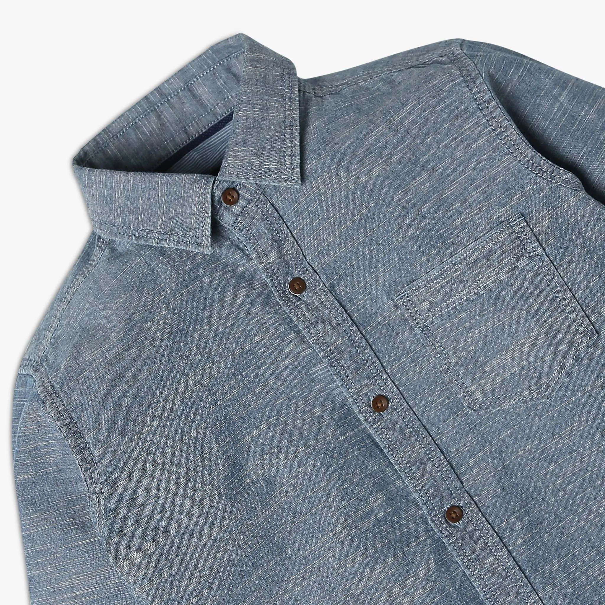 Boy's Relaxed Fit Solid Shirt