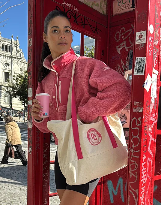 Canvas Tote Bag in Petal Pink