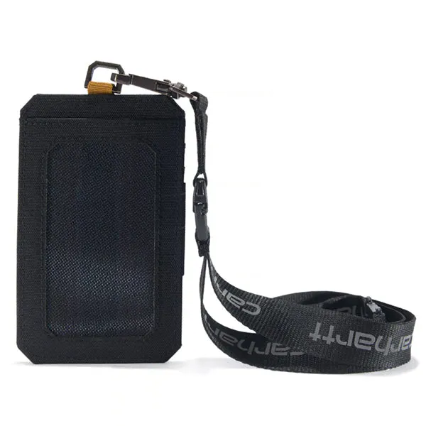 CARHARTT NYLON DUCK ID HOLDER LANYARD BLACK