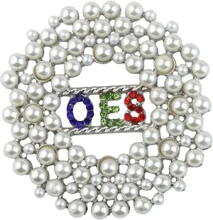CENWA Sorority Gifts OES Jewelry OES Pearl Beads Brooch Pin OES Sorority Jewelry
