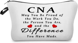 CNA Makeup Bag Small Organizer Bag Toiletry Zipper Pouch Certificated Nurse Assistant Cosmetic Bag Appreciation Present for CNA Nurse Women