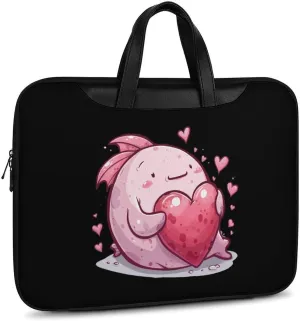 Cute Blobfish Hearts Laptop Tote Bag Waterproof Computer Carrying Case Business Office Briefcase