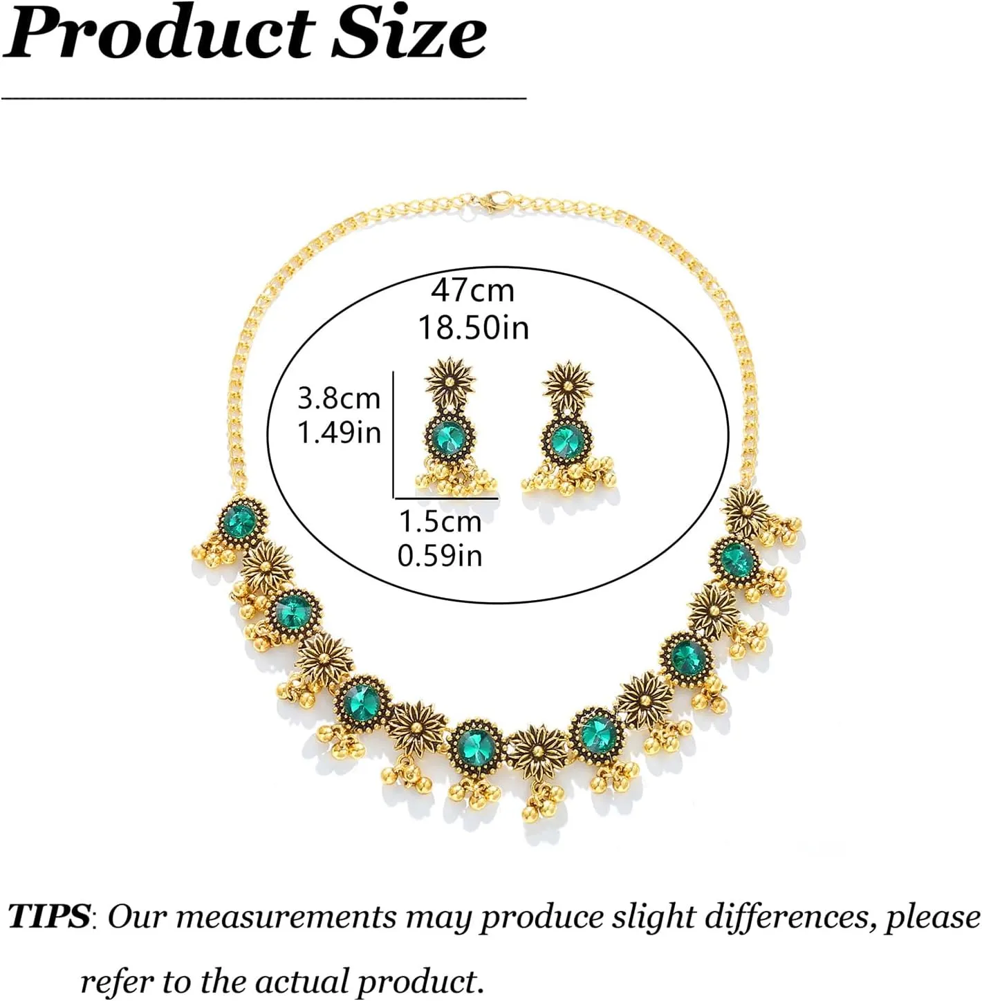 Dcfywl731 Indian Jewelry Sets for Women Bollywood Wedding Jewelry Necklace Set Oxidized Indian Choker Necklace with Maang Tikka Earrings Set Jewelry Gift