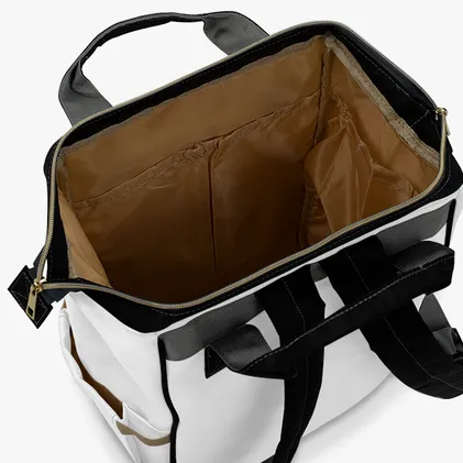 DIAPER BAG BACKPACK - PERSONALIZED NEUTRAL GINGHAM