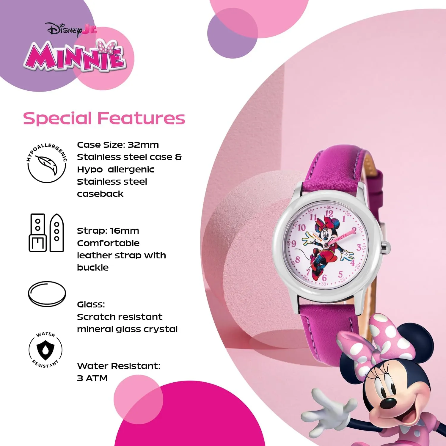 DISNEY Minnie Mouse Watch for Girls