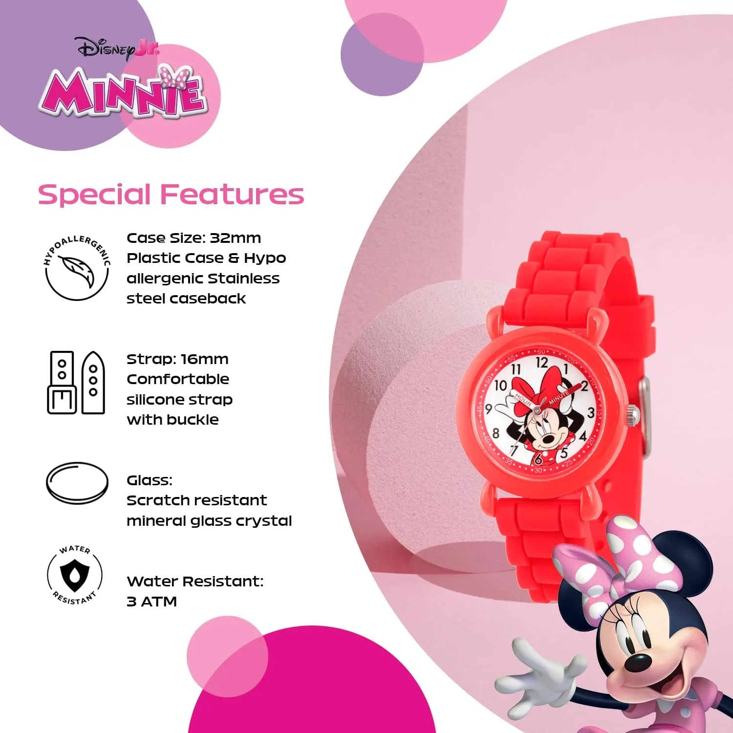 DISNEY Minnie Mouse Watch for Kids