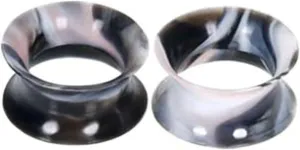 Double Flared Tunnels Silicone, Body Piercing Jewelry Multicolor Hoop Ear Stretcher Piercings Jewelry