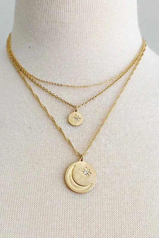 Double Star Layered Necklace