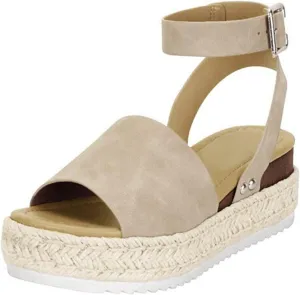Eduavar Platform Sandals Women Dressy, Sandals for Women Dressy Summer Open Toe Sandals Comfortable Wedge Sandals Shoes