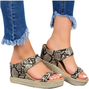 Eduavar Sandals for Women 2023, Orthopedic Sandals for Women Espadrille Wedge Platform Sandals Anti-Slip Sandals