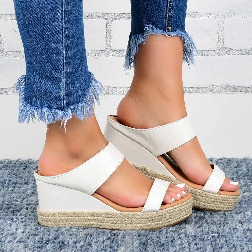 Eduavar Sandals for Women 2023, Orthopedic Sandals for Women Espadrille Wedge Platform Sandals Anti-Slip Sandals