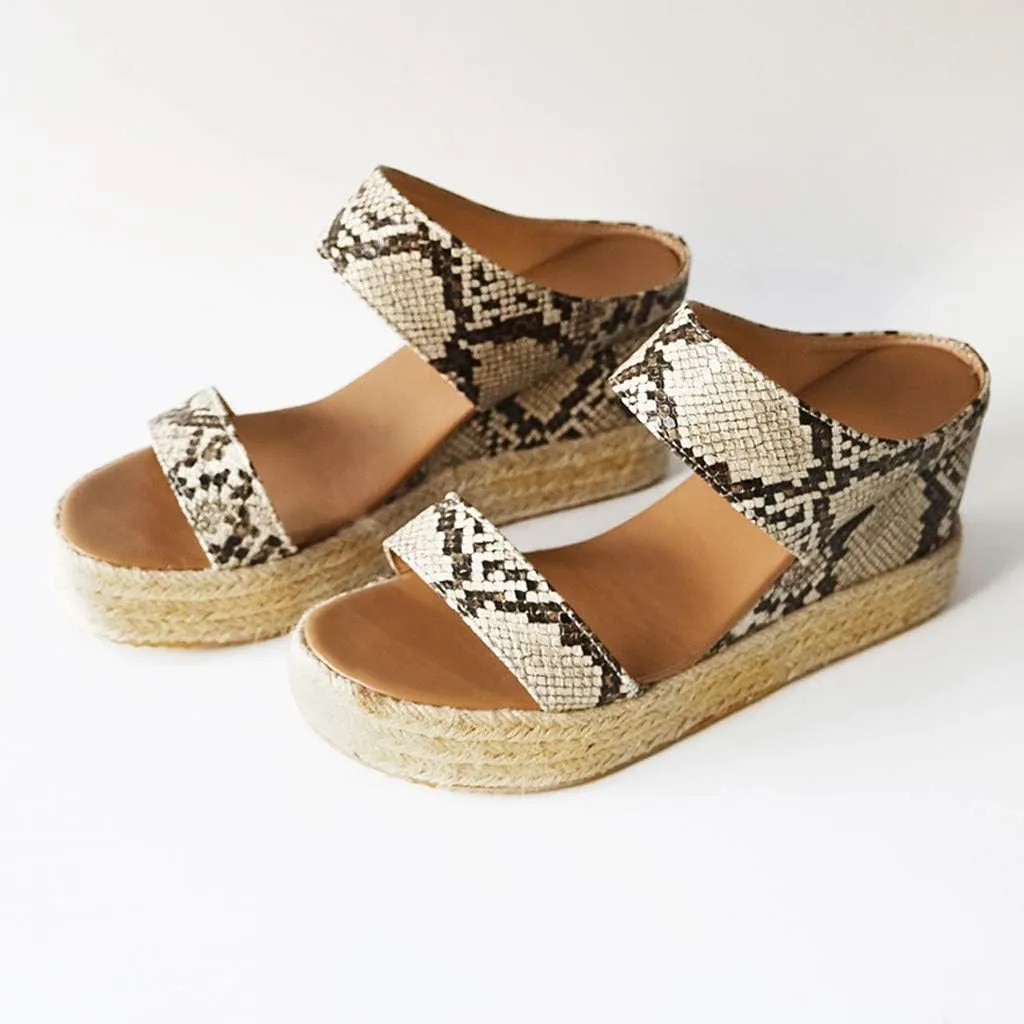 Eduavar Sandals for Women 2023, Orthopedic Sandals for Women Espadrille Wedge Platform Sandals Anti-Slip Sandals