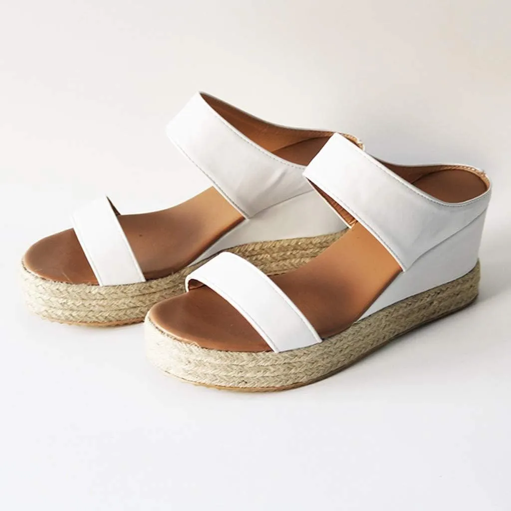 Eduavar Sandals for Women 2023, Orthopedic Sandals for Women Espadrille Wedge Platform Sandals Anti-Slip Sandals