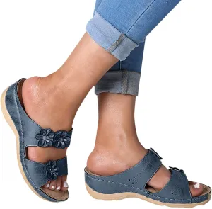 Eduavar Sandals for Women Casual Summer Orthopedic Sandals for Women Arch Support Sandals Women's Summer Flip Flops Slippers