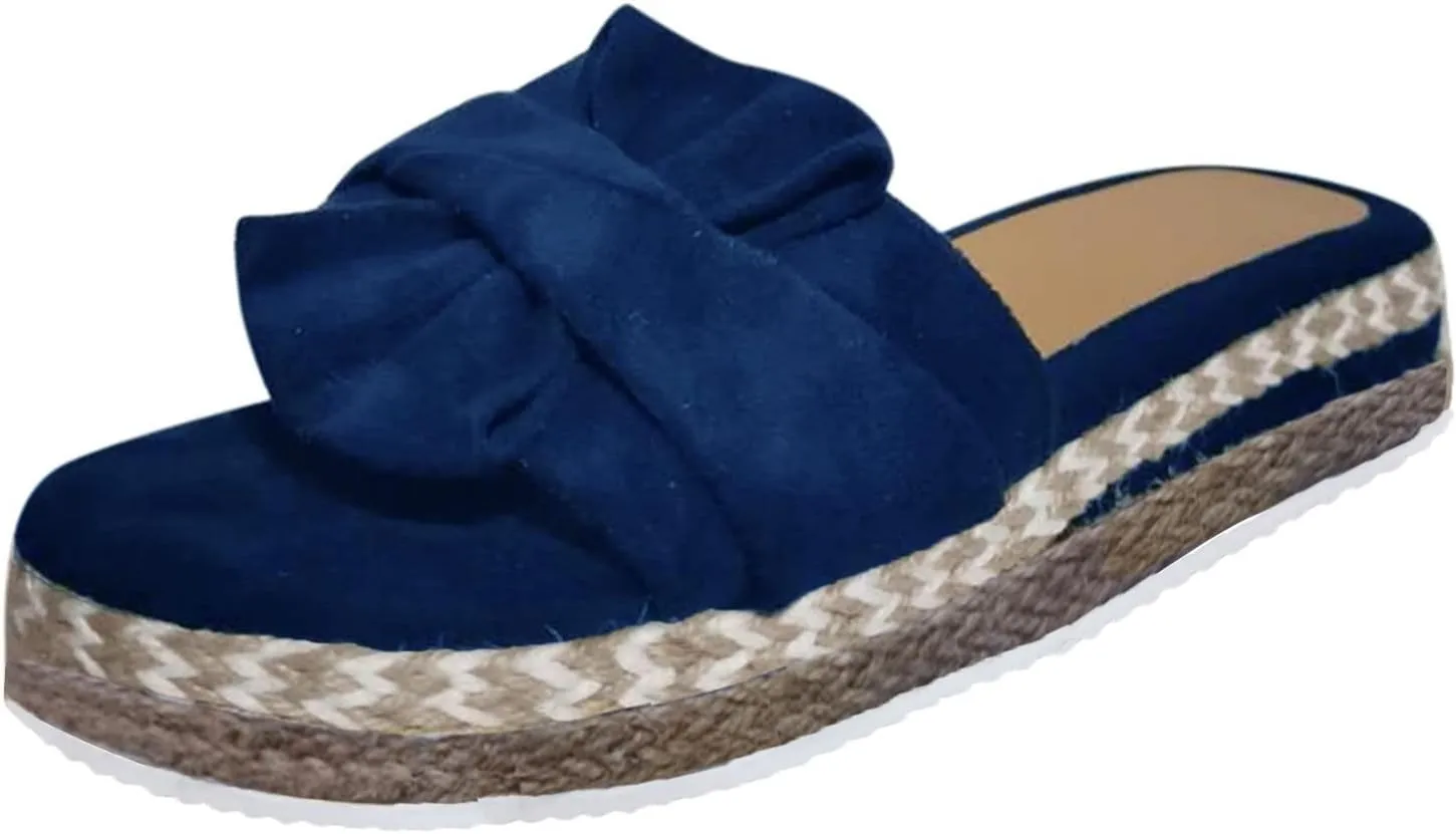 Eduavar Sandals for Women Dressy Summer, Espadrille Sandals for Women Slip-on Open Toe Sandals Casual Summer Beach Sandals