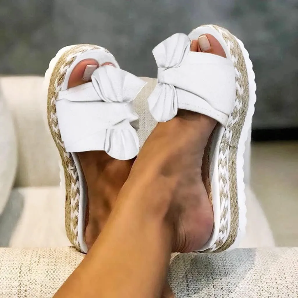Eduavar Sandals for Women Dressy Summer, Espadrille Sandals for Women Slip-on Open Toe Sandals Casual Summer Beach Sandals