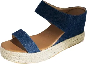 Eduavar Sandals for Women Dressy Summer, Platform Sandals Women Espadrille Wedge Sandals Summer Travel Sandals Slippers