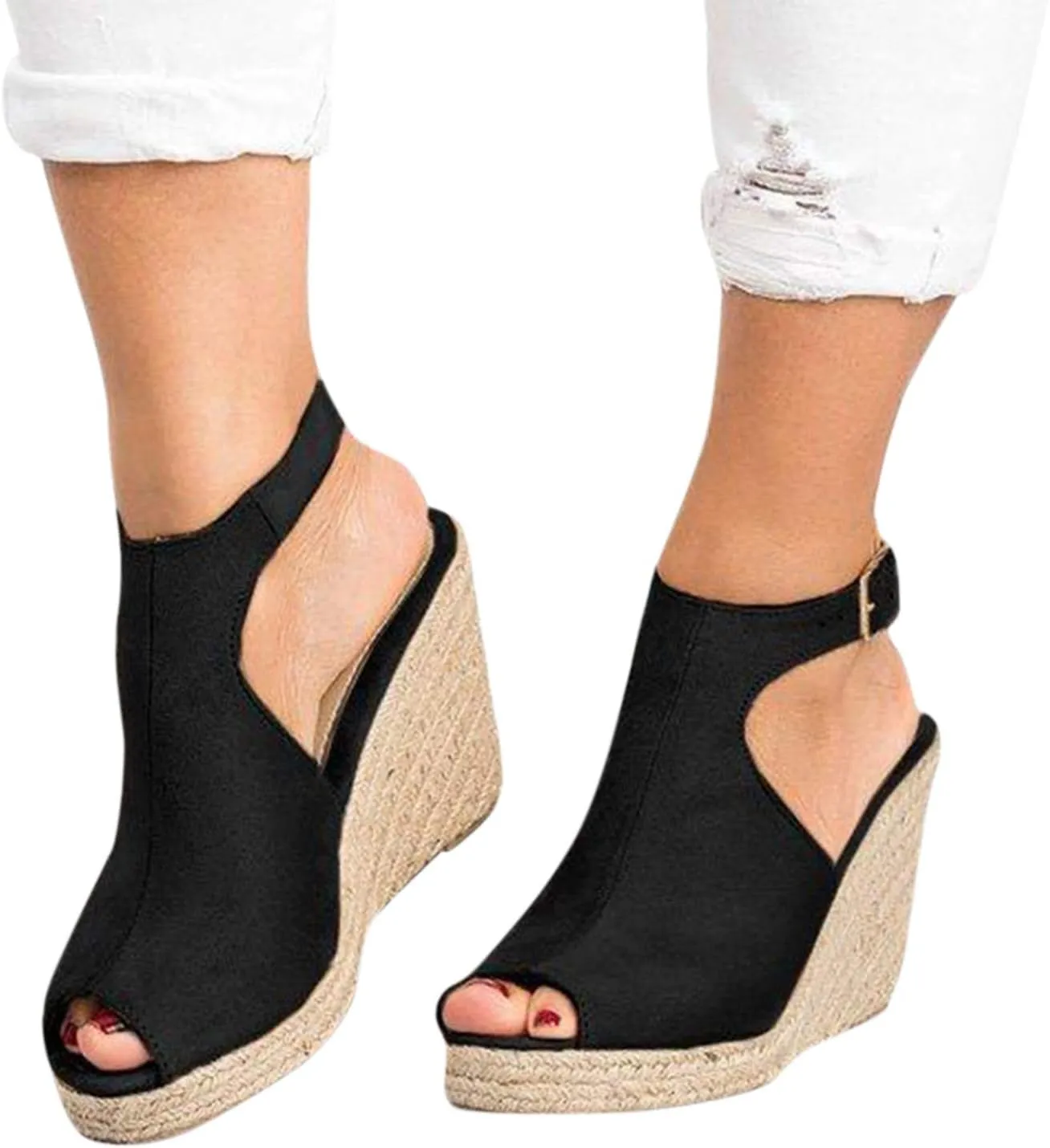 Eduavar Sandals Women Dressy Summer, Sandals for Women Wedge Sandals Ultra-Comfy Breathable Sandals Orthotic Sandals