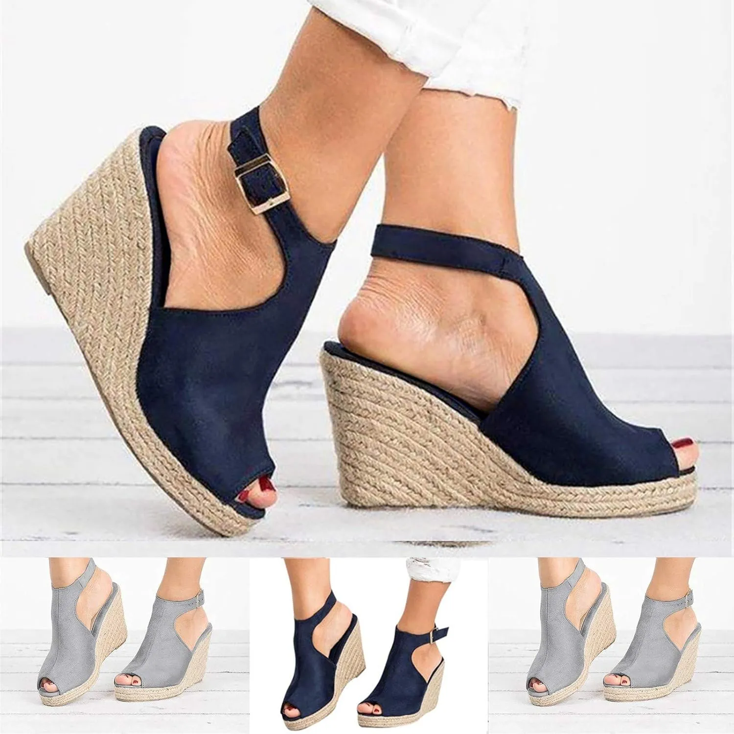 Eduavar Sandals Women Dressy Summer, Sandals for Women Wedge Sandals Ultra-Comfy Breathable Sandals Orthotic Sandals