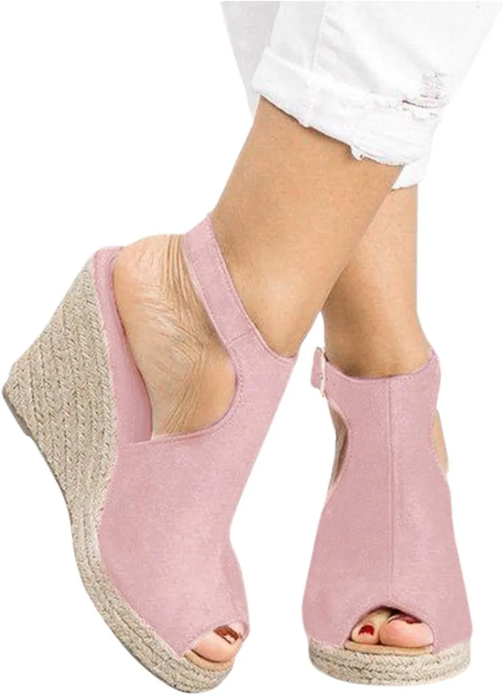 Eduavar Sandals Women Dressy Summer, Sandals for Women Wedge Sandals Ultra-Comfy Breathable Sandals Orthotic Sandals