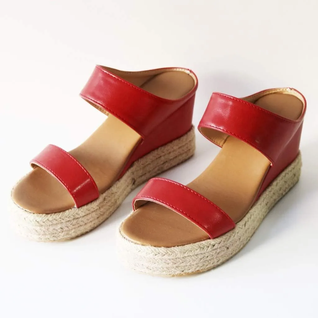 Eduavar Wedge Sandals for Women Dressy, Espadrille Sandals for Women Platform Open Toe Sandals Slippers Summer Beach Sandals