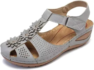 Eduavar Wedge Sandals for Women, Womens Sandals Dressy Hollow Out Sandals Shoes with Ankle Strap Breathable Sandals