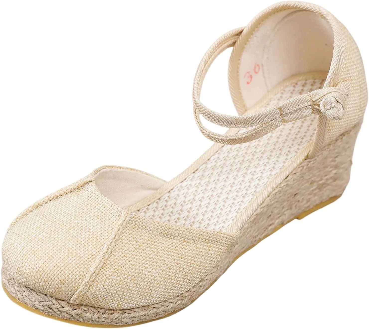Eduavar Womens Wedge Sandals, Orthopedic Sandals for Women Close Toe Shoes Espadrille Wedge Platform Sandals