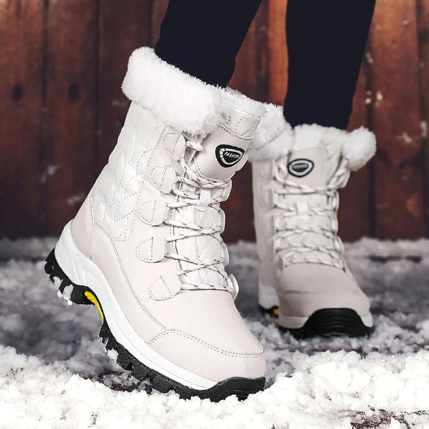 Extra Wide Calf Snow Boots for Women Boots Snow for Women 2023 Womens Winter Boots with Fur Waterproof Walking Boots Women Lightweight Botas Impermeables Para Mujer Nieve