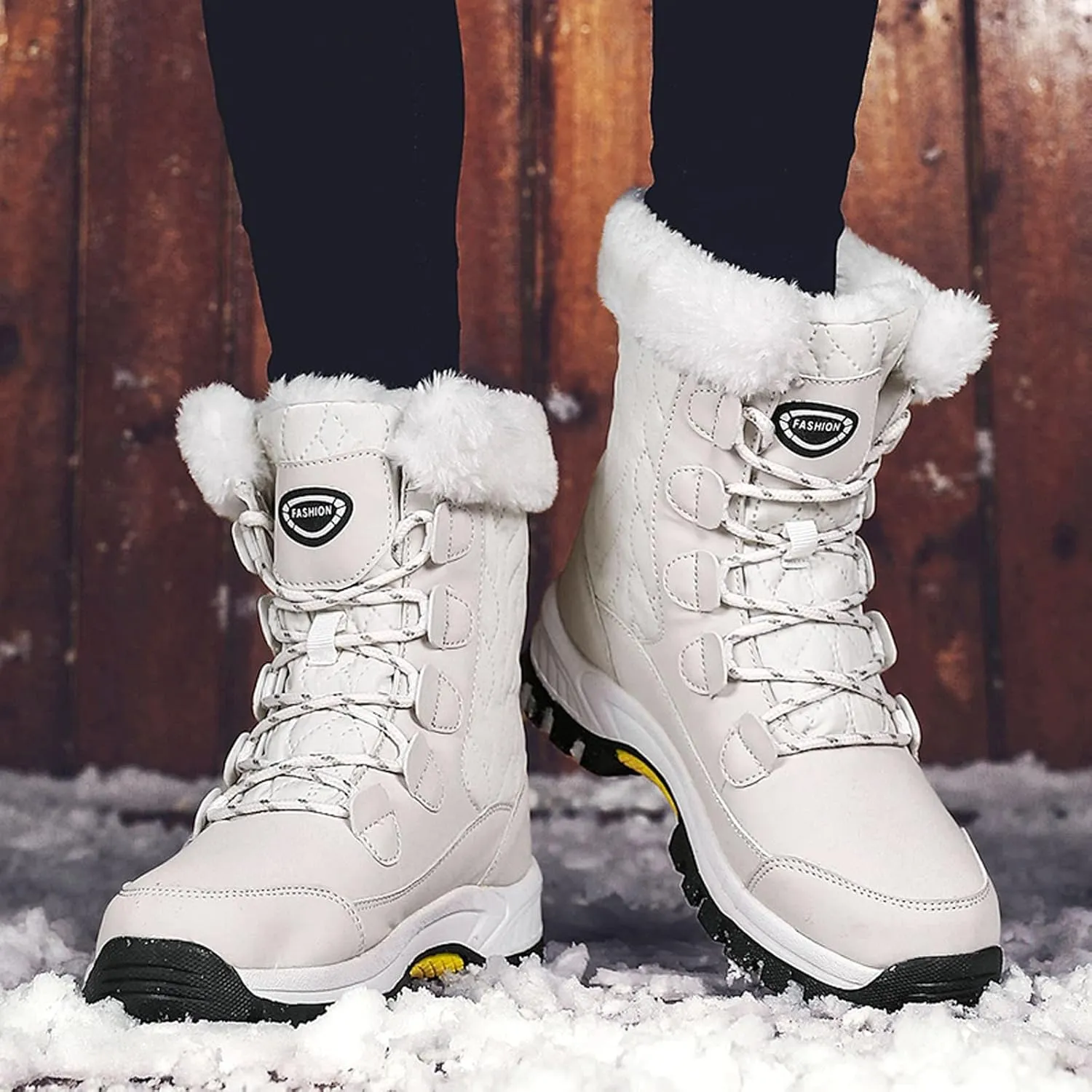 Extra Wide Calf Snow Boots for Women Boots Snow for Women 2023 Womens Winter Boots with Fur Waterproof Walking Boots Women Lightweight Botas Impermeables Para Mujer Nieve