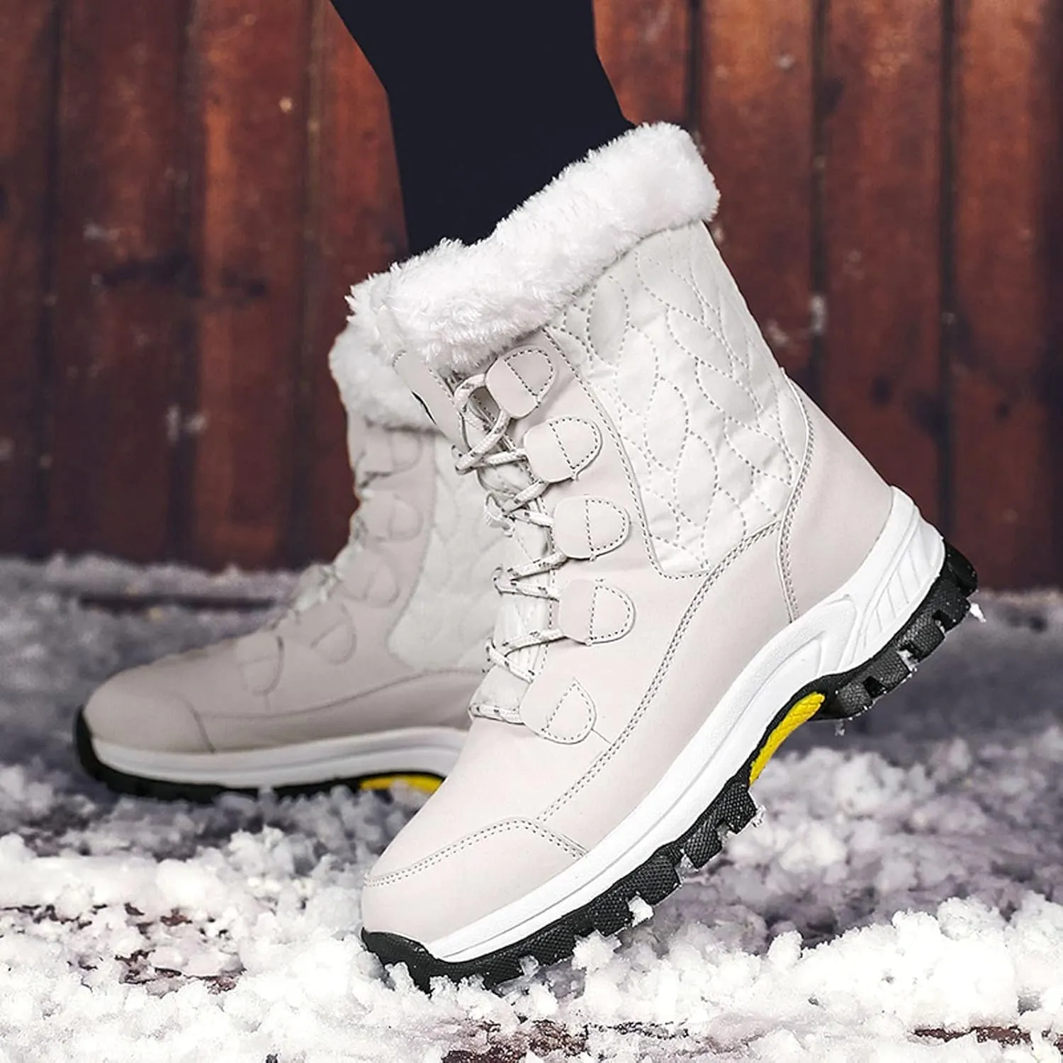 Extra Wide Calf Snow Boots for Women Boots Snow for Women 2023 Womens Winter Boots with Fur Waterproof Walking Boots Women Lightweight Botas Impermeables Para Mujer Nieve