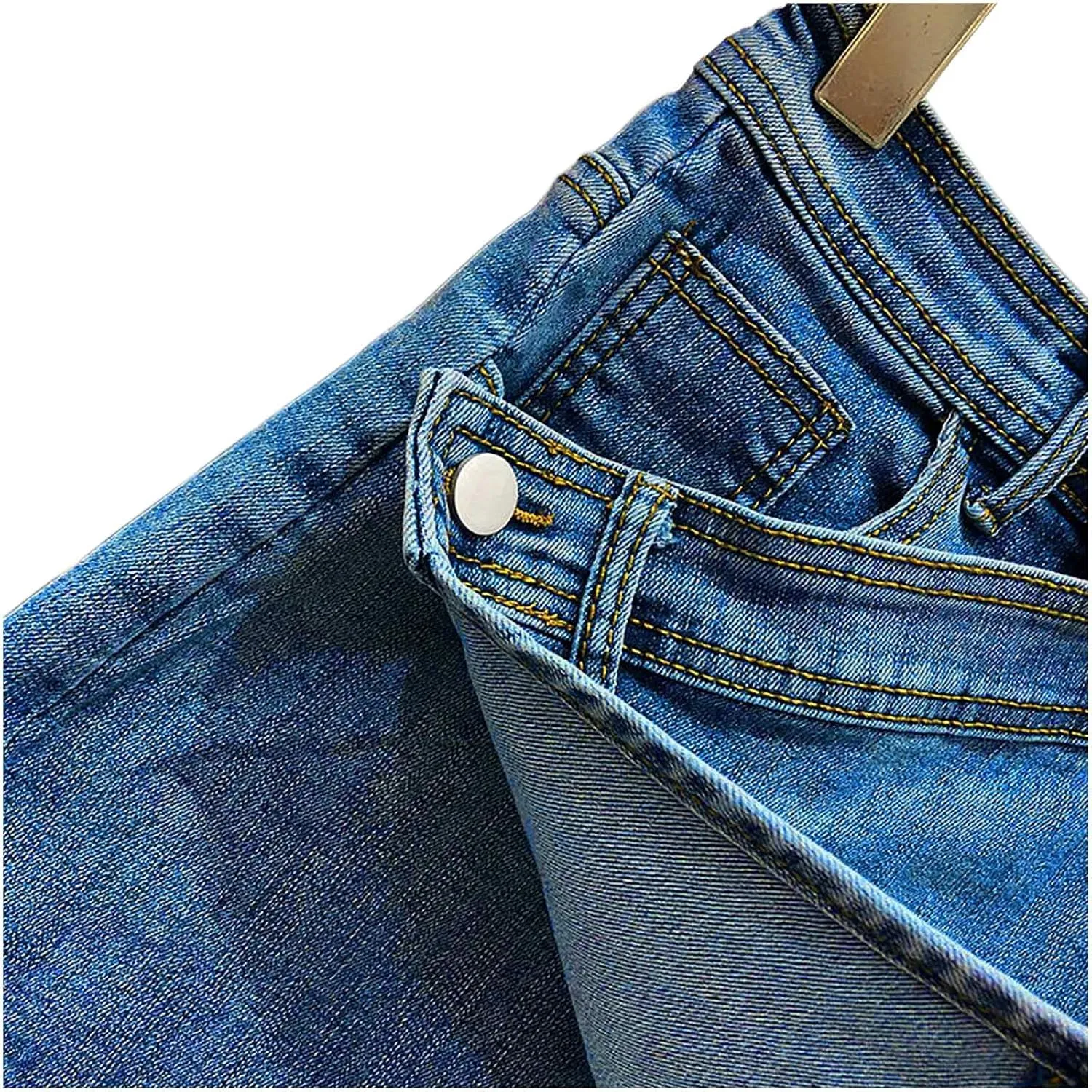 Fashion Denim Skirt for Women Irregular High Waisted Jean Skirt Teen Girls Slim Fit Y2K Cute Streetwear Mini Skirts