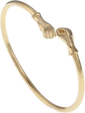 Fist Bangles For Women Men Jewelry Gold Color Opening Embossing Bangle Jewelry